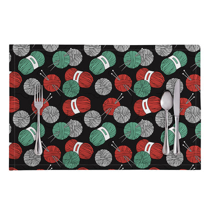 Crochet Yarn Pattern Print Placemat