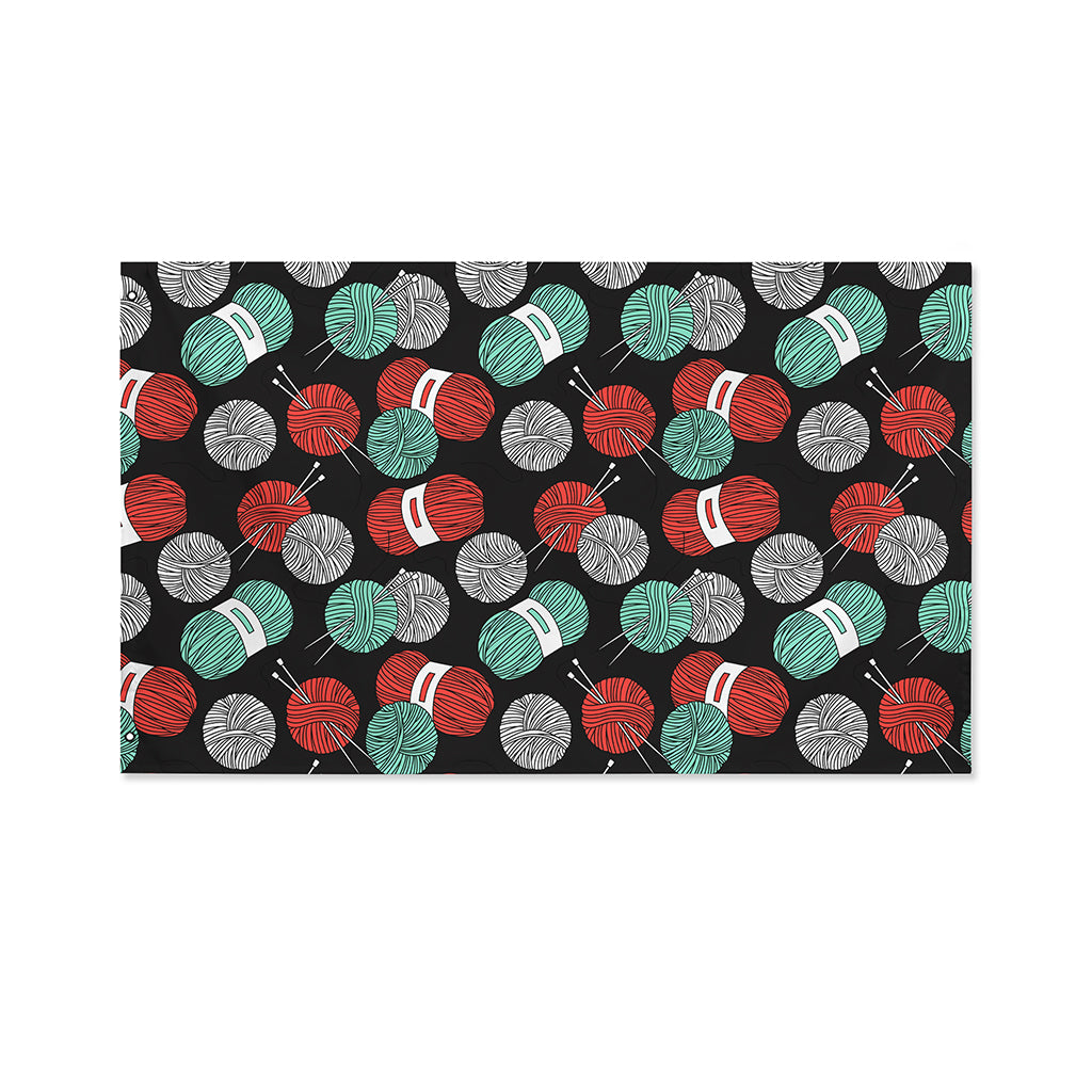 Crochet Yarn Pattern Print Polyester Flag