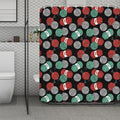 Crochet Yarn Pattern Print Polyester Shower Curtain