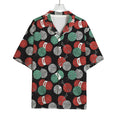 Crochet Yarn Pattern Print Rayon Hawaiian Shirt