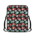 Crochet Yarn Pattern Print Rectangular Crossbody Bag