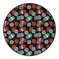 Crochet Yarn Pattern Print Round Floor Mat