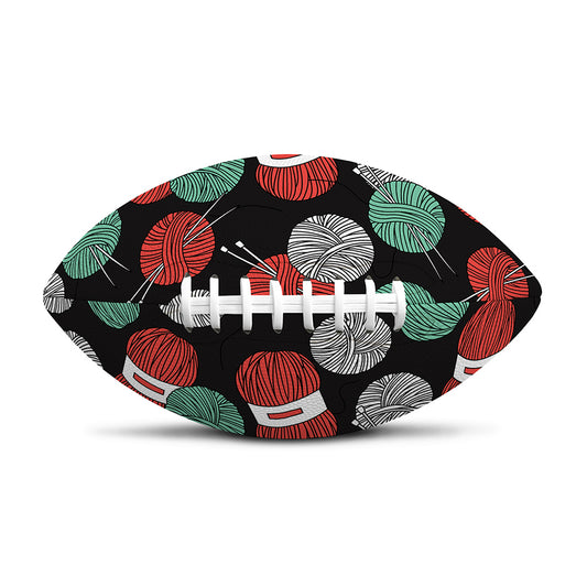 Crochet Yarn Pattern Print Rugby Ball
