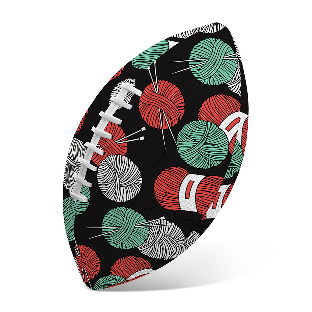 Crochet Yarn Pattern Print Rugby Ball