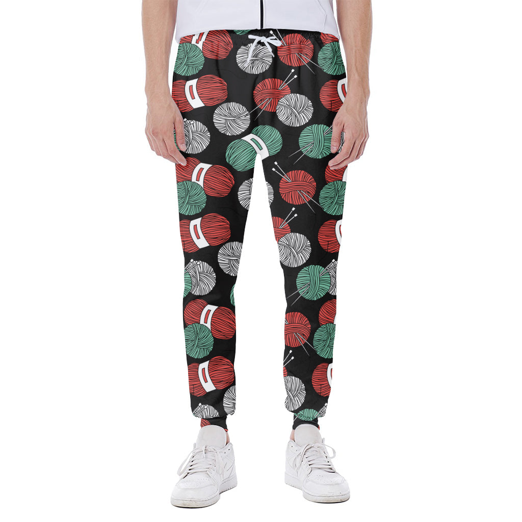 Crochet Yarn Pattern Print Scuba Joggers