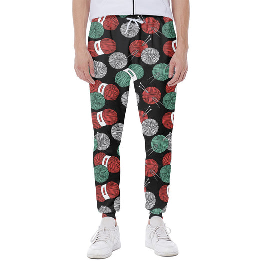 Crochet Yarn Pattern Print Scuba Joggers