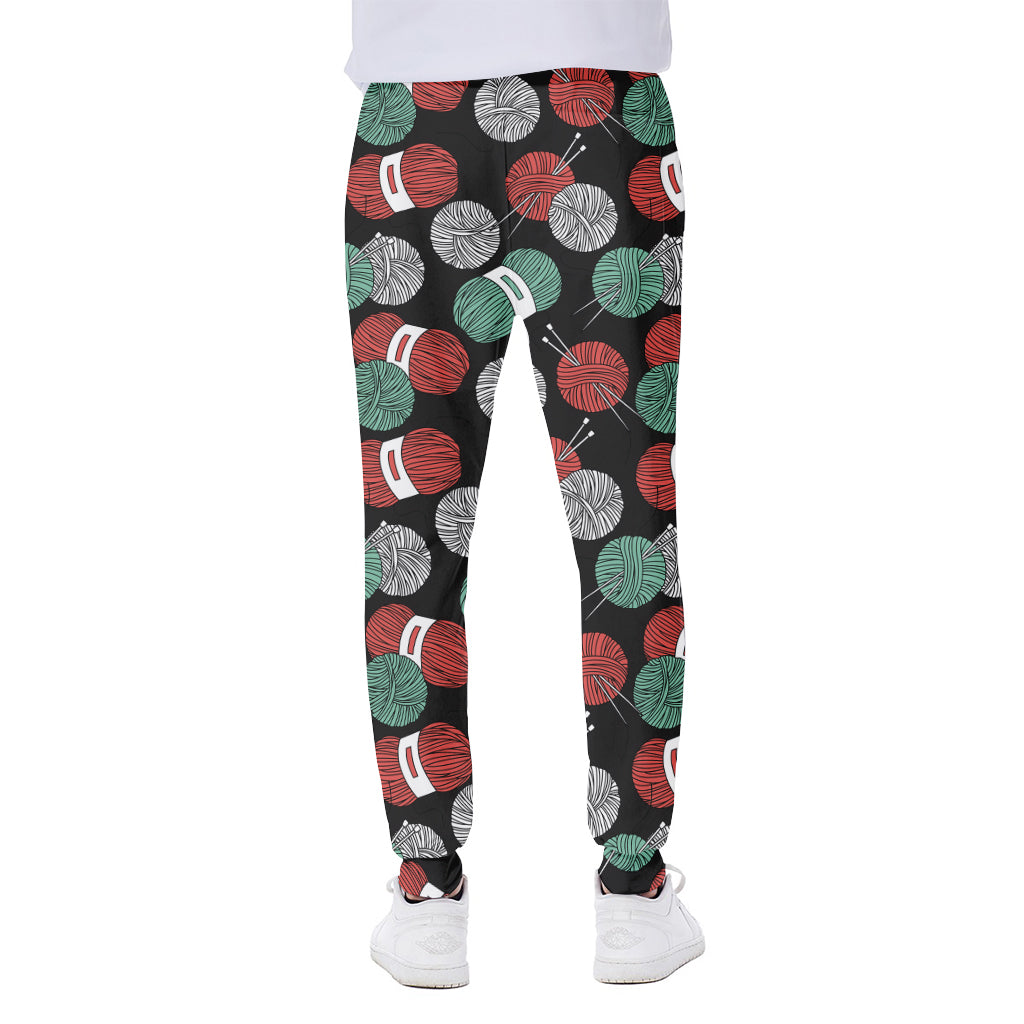 Crochet Yarn Pattern Print Scuba Joggers