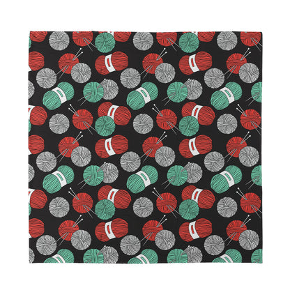 Crochet Yarn Pattern Print Silk Bandana
