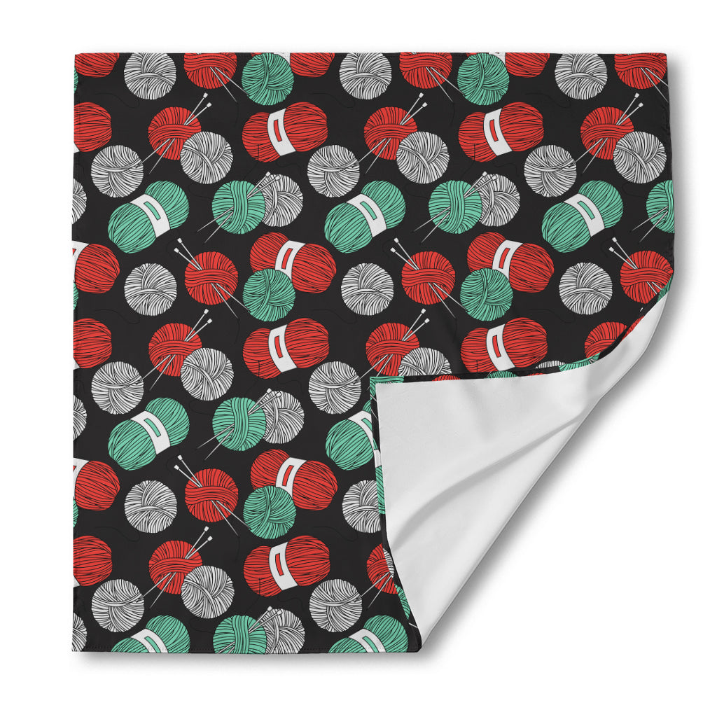 Crochet Yarn Pattern Print Silk Bandana