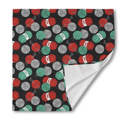 Crochet Yarn Pattern Print Silk Bandana