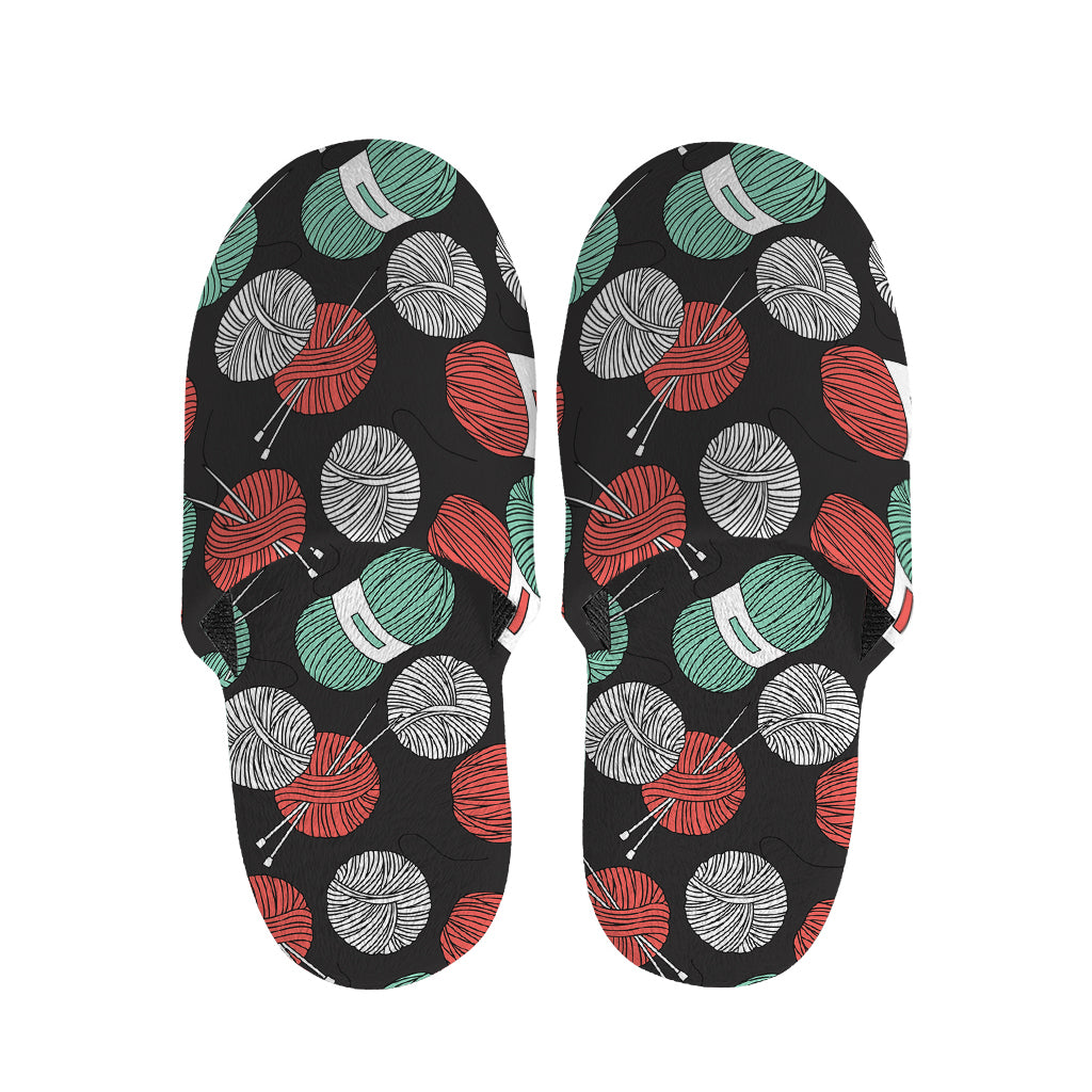 Crochet Yarn Pattern Print Slippers