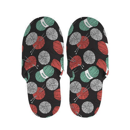 Crochet Yarn Pattern Print Slippers