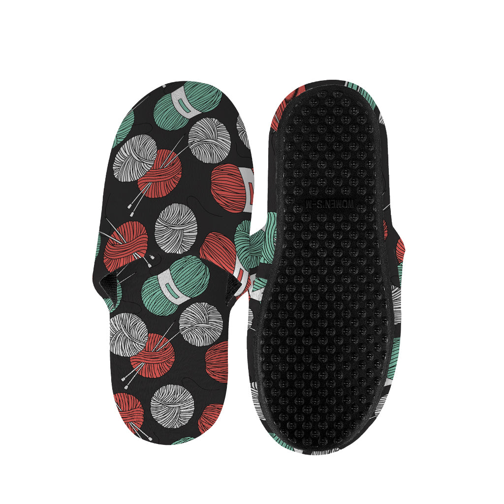 Crochet Yarn Pattern Print Slippers
