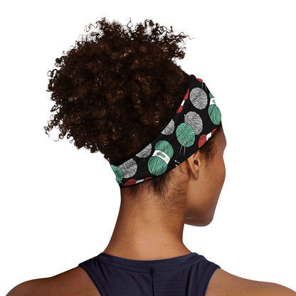 Crochet Yarn Pattern Print Sports Headband