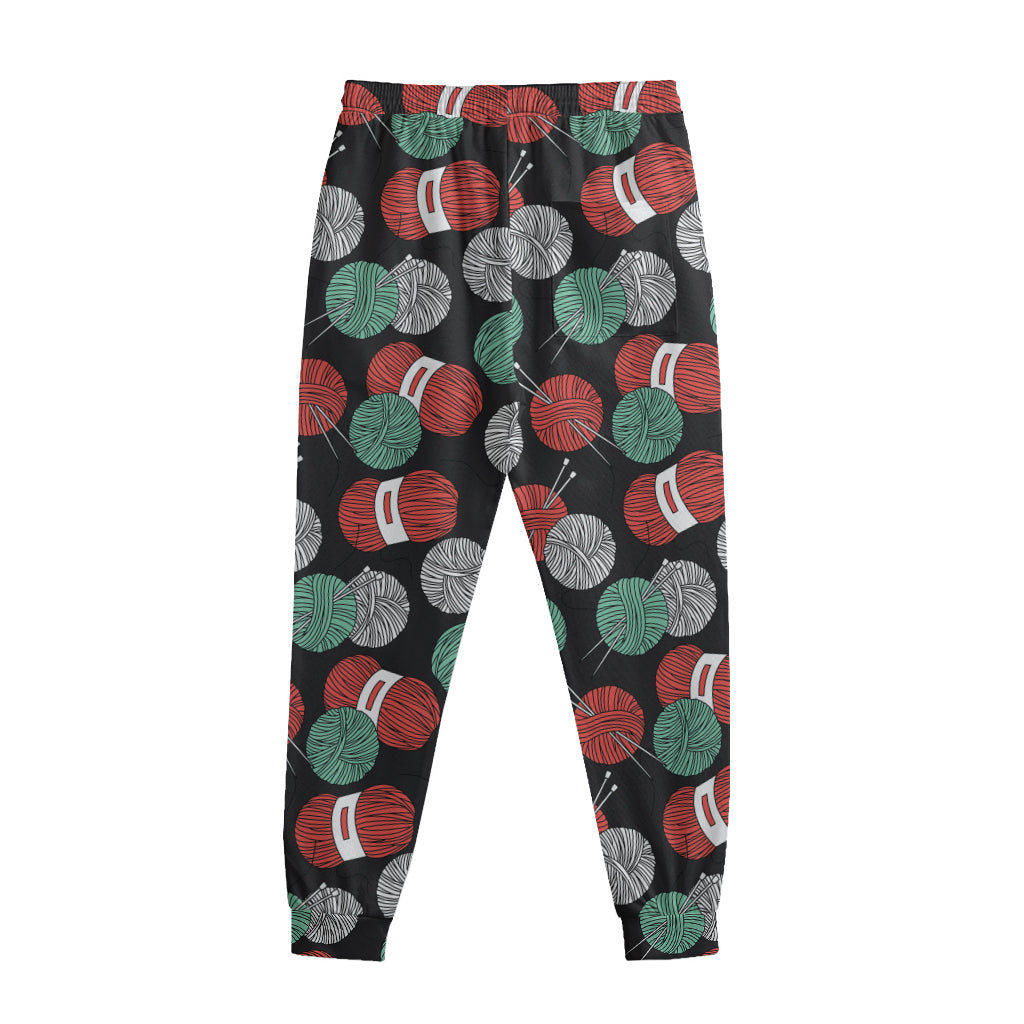 Crochet Yarn Pattern Print Sweatpants