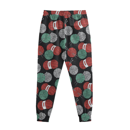 Crochet Yarn Pattern Print Sweatpants
