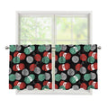 Crochet Yarn Pattern Print Tier Curtains
