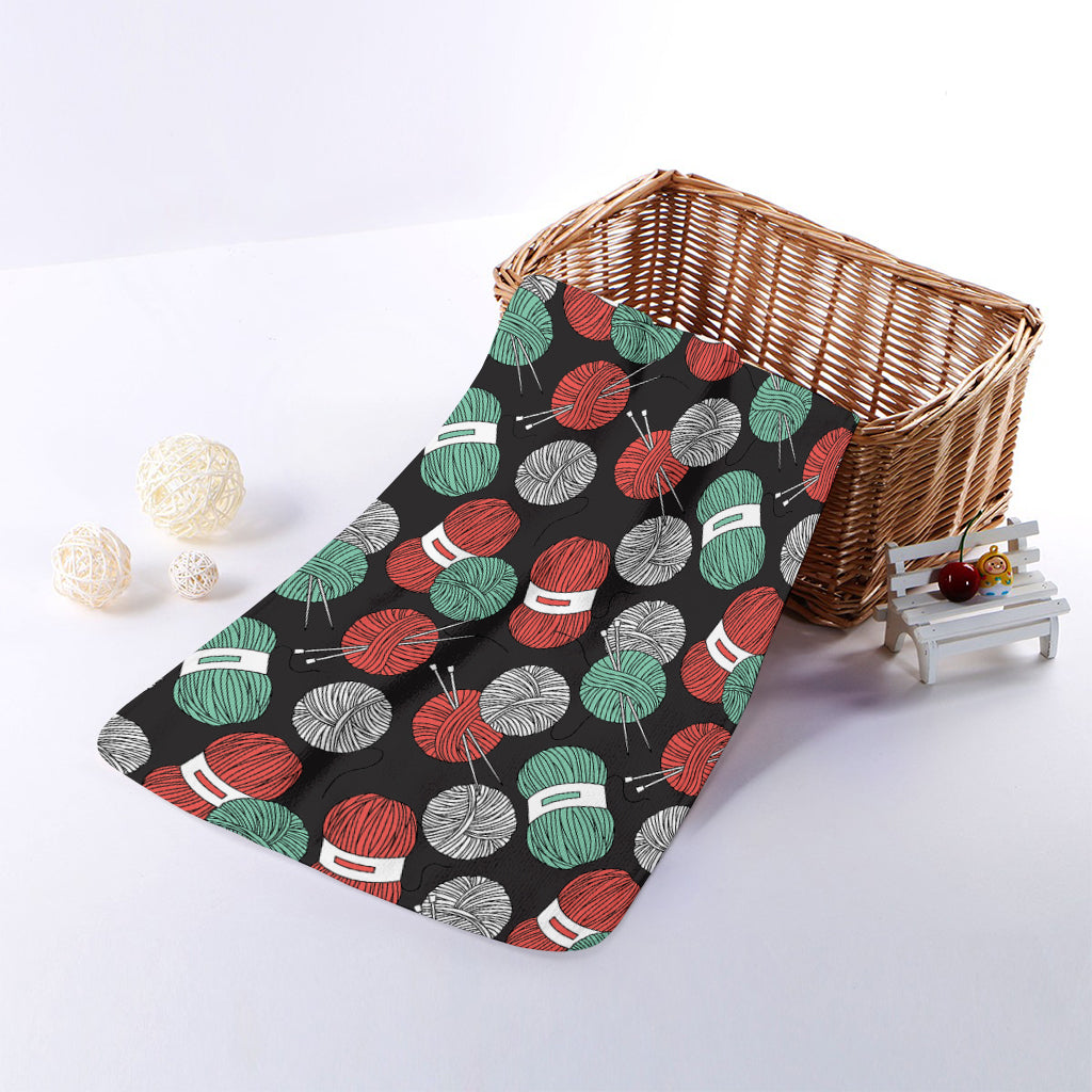 Crochet Yarn Pattern Print Towel