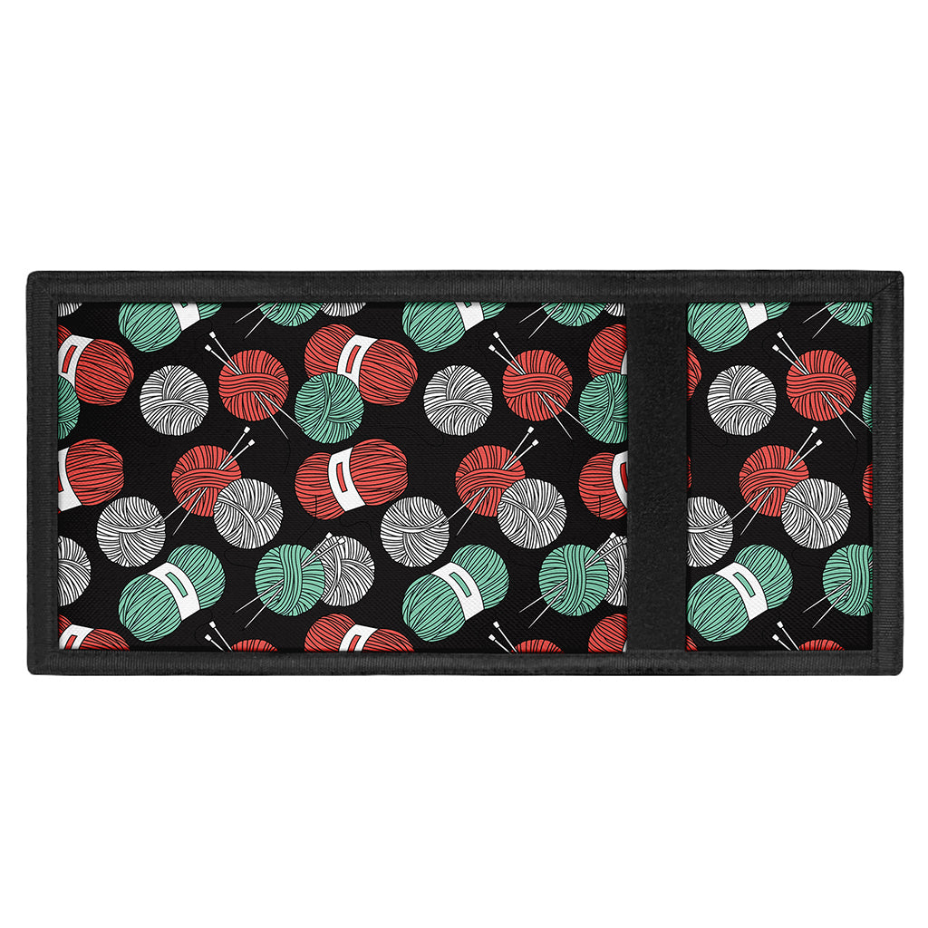 Crochet Yarn Pattern Print Trifold Wallet