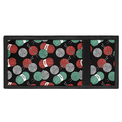 Crochet Yarn Pattern Print Trifold Wallet