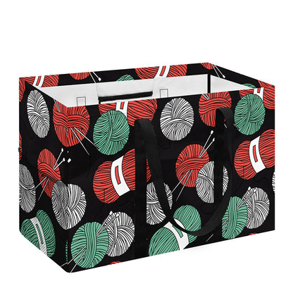 Crochet Yarn Pattern Print Utility Tote Bag