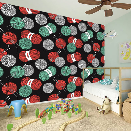 Crochet Yarn Pattern Print Wall Sticker
