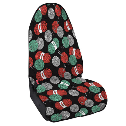 Crochet Yarn Pattern Print Waterproof Car Seat Cover