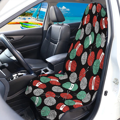 Crochet Yarn Pattern Print Waterproof Car Seat Cover