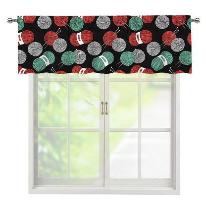 Crochet Yarn Pattern Print Window Valance