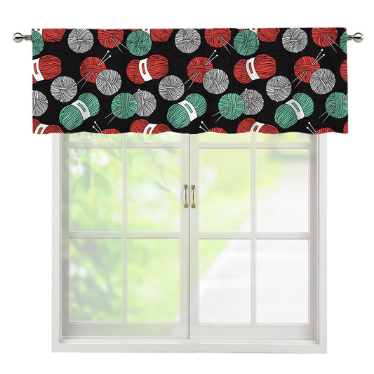 Crochet Yarn Pattern Print Window Valance
