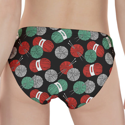 Crochet Yarn Pattern Print Women's Panties