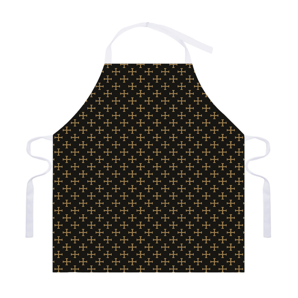 Cross Orthodox Pattern Print Adjustable Apron