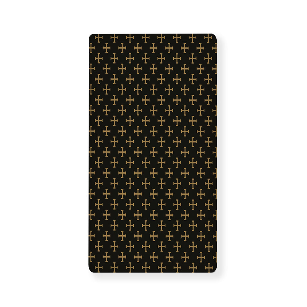 Cross Orthodox Pattern Print Baby Crib Sheet