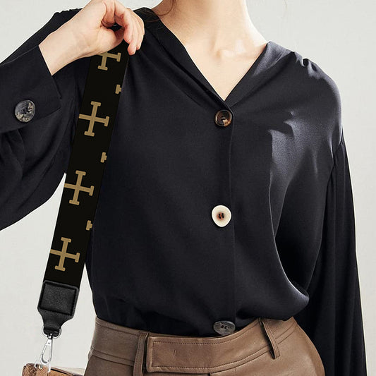 Cross Orthodox Pattern Print Bag Strap