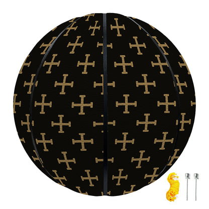 Cross Orthodox Pattern Print Basketball