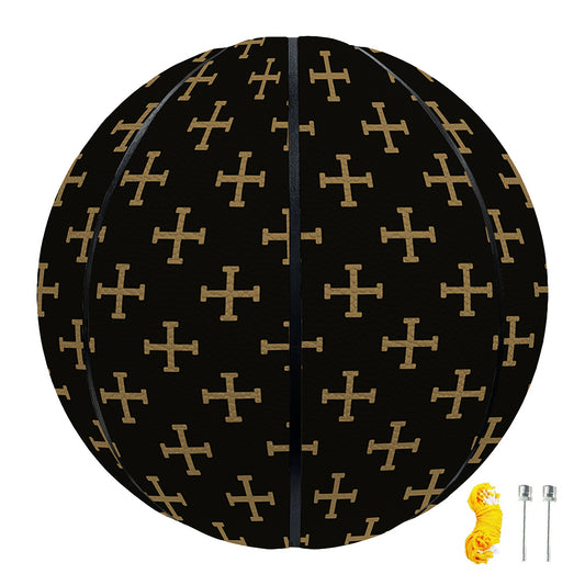 Cross Orthodox Pattern Print Basketball