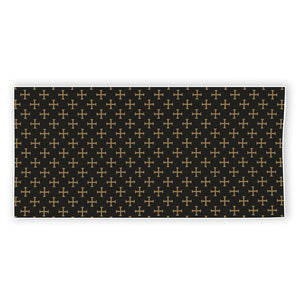 Cross Orthodox Pattern Print Beach Towel