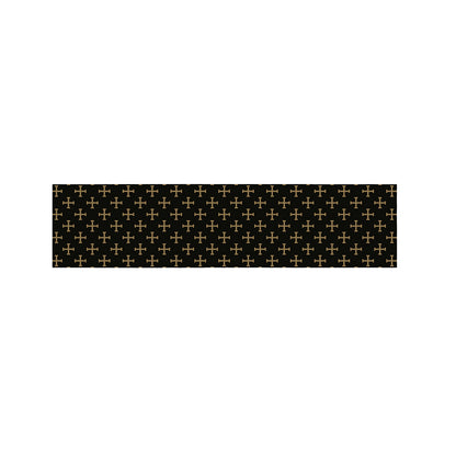 Cross Orthodox Pattern Print Bed Runner
