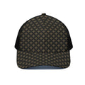 Cross Orthodox Pattern Print Black Mesh Trucker Hat