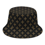 Cross Orthodox Pattern Print Bucket Hat