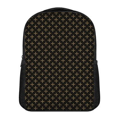 Cross Orthodox Pattern Print Casual Backpack