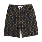 Cross Orthodox Pattern Print Cotton Shorts