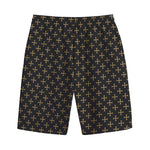Cross Orthodox Pattern Print Cotton Shorts
