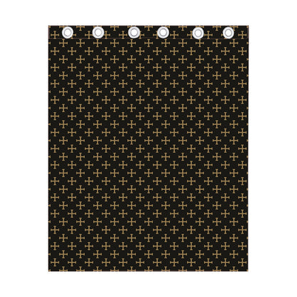 Cross Orthodox Pattern Print Curtain