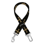 Cross Orthodox Pattern Print Dog Seat Belt