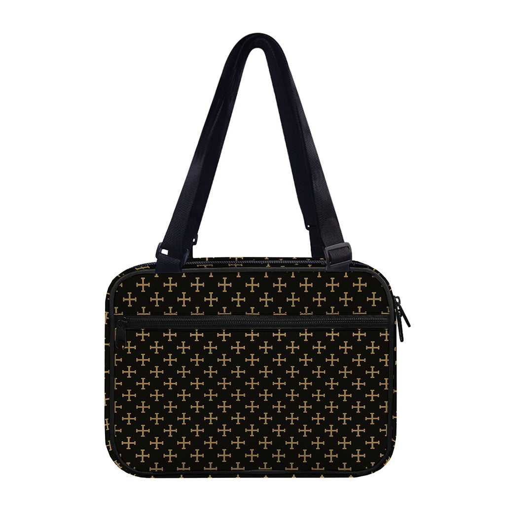 Cross Orthodox Pattern Print Double Strap Bible Bag
