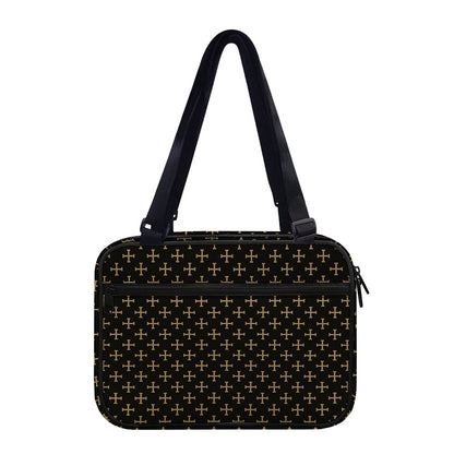 Cross Orthodox Pattern Print Double Strap Bible Bag