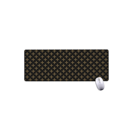 Cross Orthodox Pattern Print Extended Mouse Pad