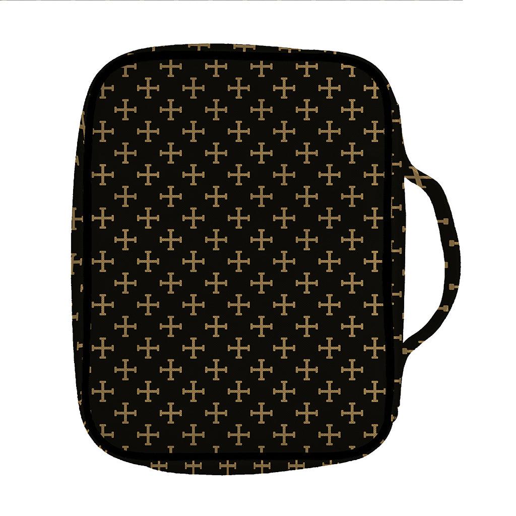 Cross Orthodox Pattern Print Front Pocket Bible Bag