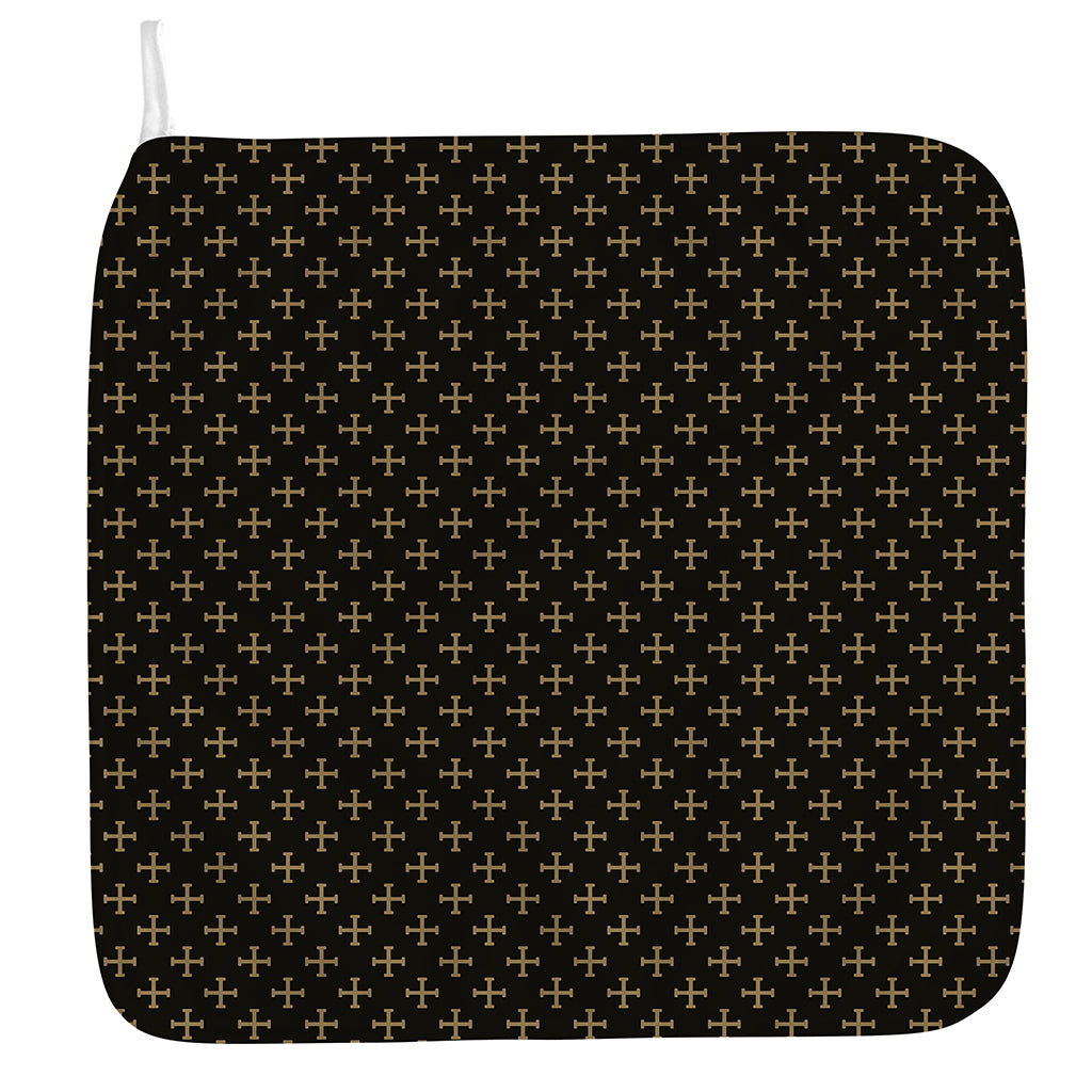 Cross Orthodox Pattern Print Hand Towel